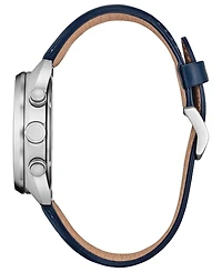 Citizen Men's Marvel Captain America Blue Leather Strap Watch 41mm