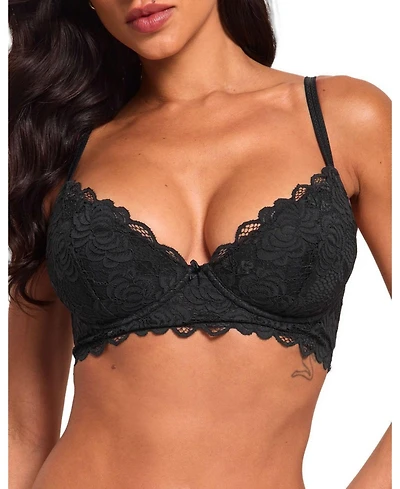 Adore Me Laurelyne Push-Up Plunge Longline Bra