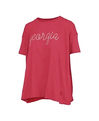 Pressbox Women's Georgia Bulldogs Oversized Script Wordmark T-Shirt