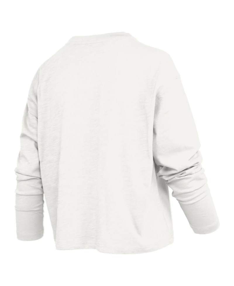 Pressbox Women's Georgia Bulldogs Motley Boxy Waist-Length Long-Sleeve T-Shirt