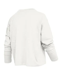 Pressbox Women's Georgia Bulldogs Motley Boxy Waist-Length Long-Sleeve T-Shirt