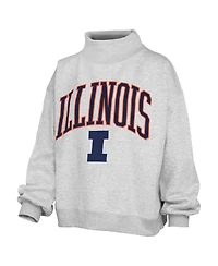 Pressbox Women's Nelson Texture Lingo Mock Neck Oversized-Fit Sweatshirt