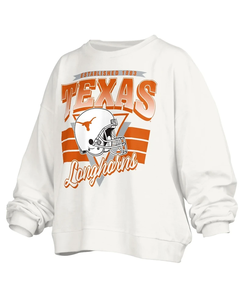 Pressbox Women's Texas Longhorns Janice Oversized Crewneck Retro Sweatshirt