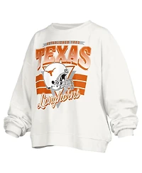 Pressbox Women's Texas Longhorns Janice Oversized Crewneck Retro Sweatshirt