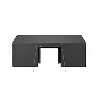 Sugift 10 x 20 Feet Carport Outdoor Car Canopy with Removable Sidewalls and Door Heavy Duty Shelter