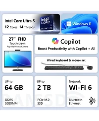 Hp Essential 27-cr2000t 27" Touchscreen Wi-Fi 6 All-in-One