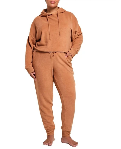 Adore Me Plus Davinia Fleece Long-Sleeve Hoodie and Joggers, 2-Piece Set