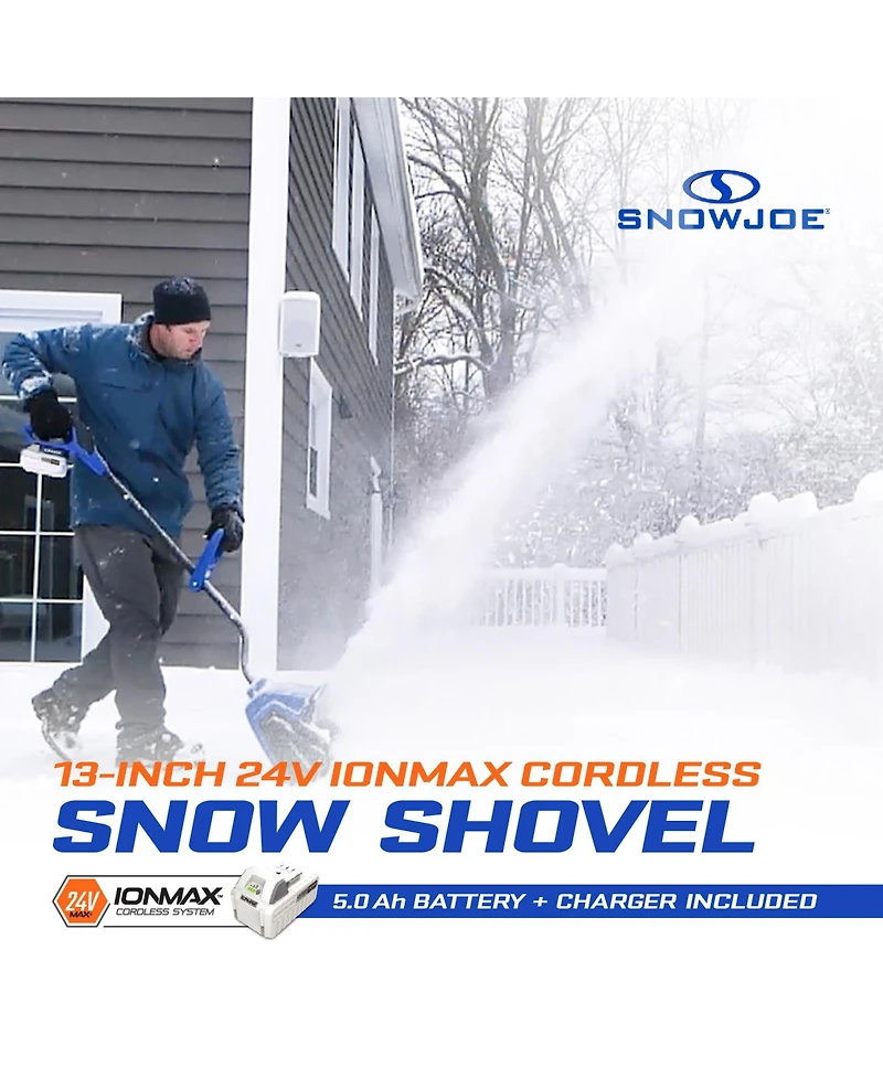 Snow Joe Cordless Snow Shovel Kit for Car Driveway Snow Removal, 24V-SS13-xr