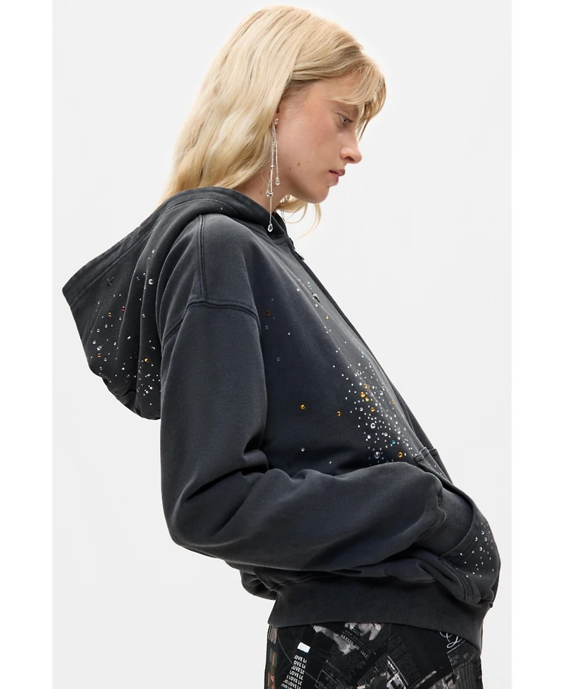 Desigual Women's sparkly zip-up sweatshirt