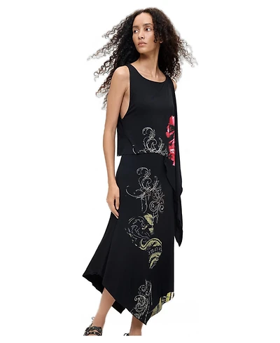 Desigual Women's Asymmetric Midi Dress