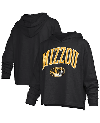 Pressbox Women's Missouri Tigers Nelson Arch Over Logo Hooded Long-Sleeve Oversized T-Shirt