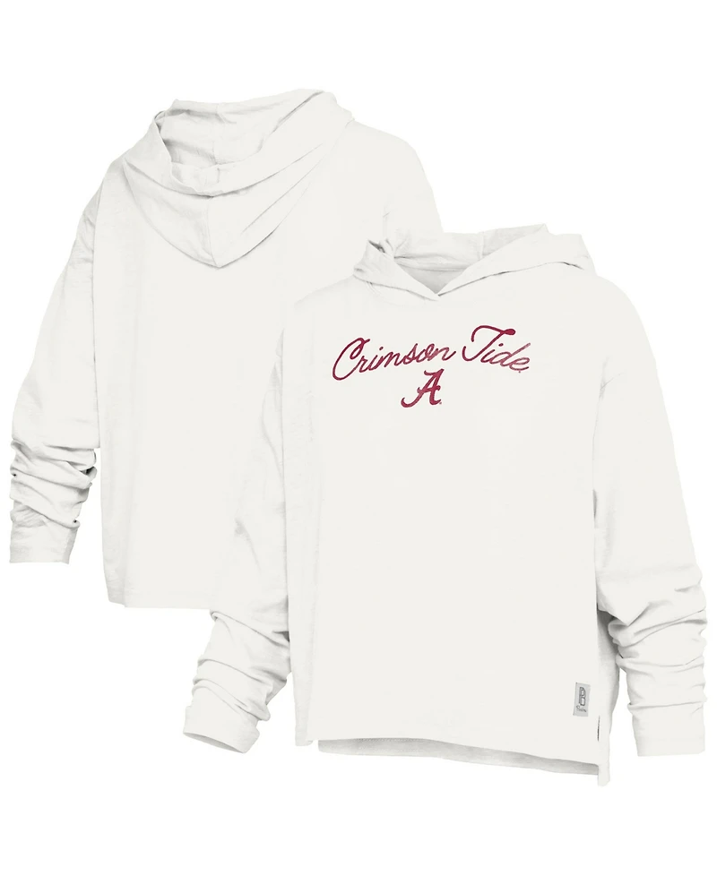 Pressbox Women's Alabama Crimson Tide Faye Hooded Slub Long-Sleeve T-Shirt