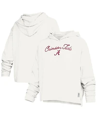 Pressbox Women's Alabama Crimson Tide Faye Hooded Slub Long-Sleeve T-Shirt