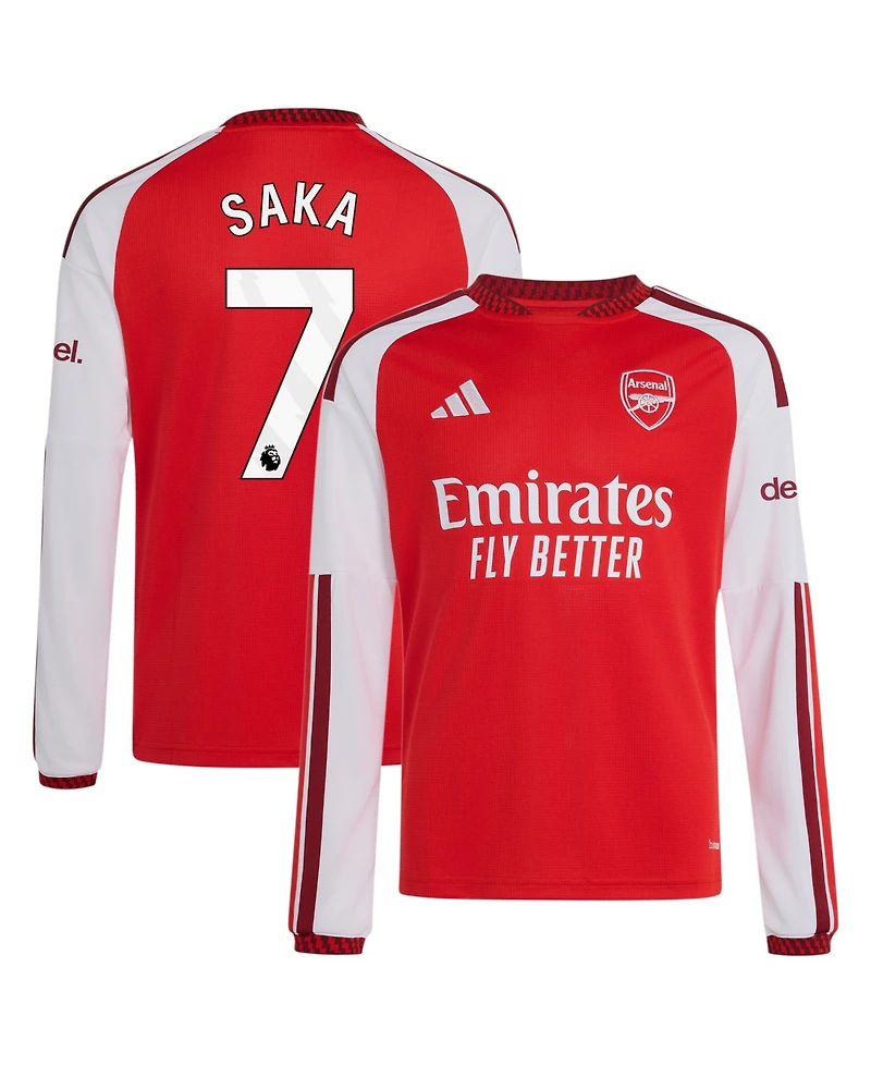 Adidas Boys' and Girls' Bukayo Saka 2026/27 Home Replica Long-Sleeve Jersey