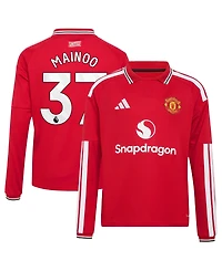 Adidas Boys' and Girls' Kobbie Mainoo 2026/27 Home Replica Long-Sleeve Polo Jersey