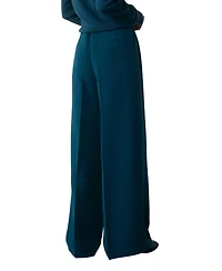 The Fold Women's Lyon High-Rise Palazzo Wide-Leg Pants