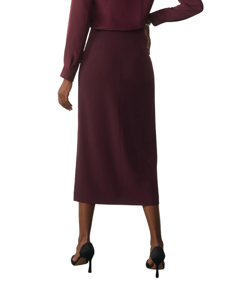 The Fold Women's Oliena High-Waisted Midi Pencil Skirt