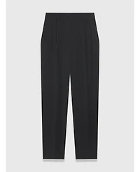 The Fold Women's Siena High-Waist Pleated Barrel Trousers