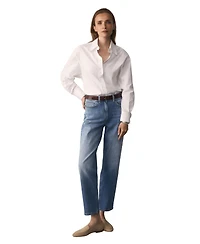 The Fold Women's Claudia Cotton-Blend Oversized Long-Sleeve Button-Down Shirt