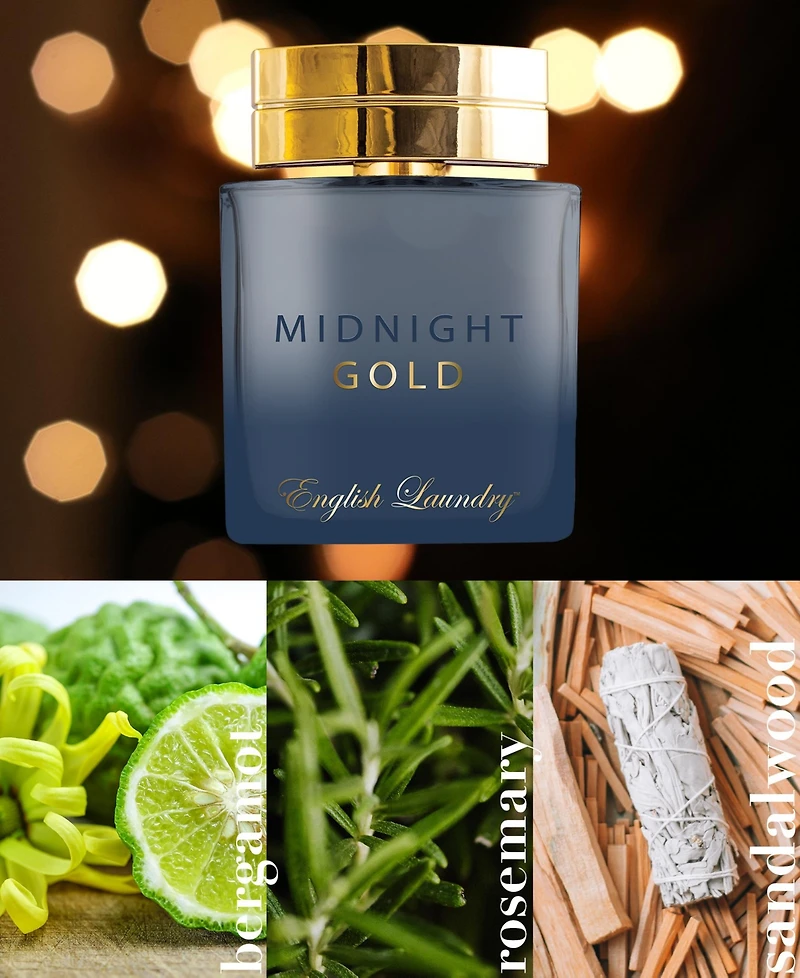English Laundry Men's 3 Piece Midnight Gold Eau de Parfum Gift Set