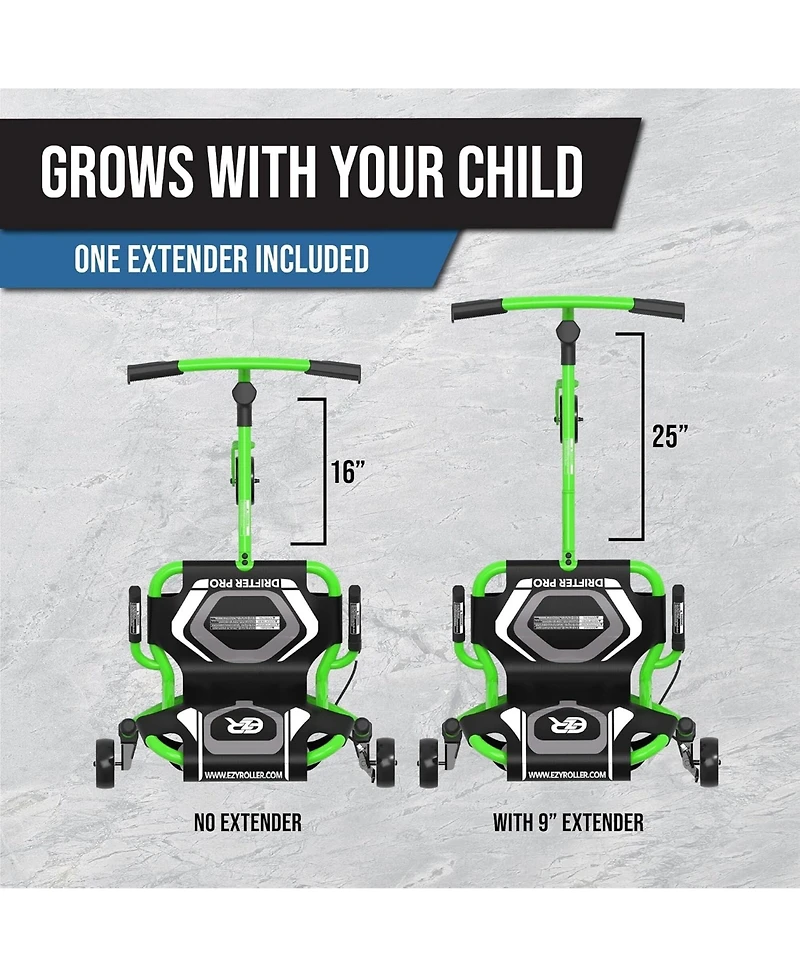 EzyRoller Drifter Pro X Hands-Free Ride-On Toy, up to 220 lbs, Ages 9+