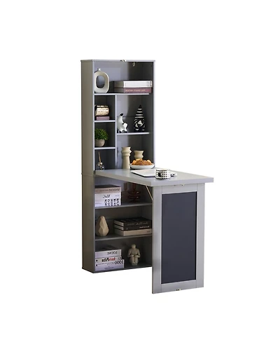 Streamdale Fold-out Wall Mount Convertible Writing Desk with Storage