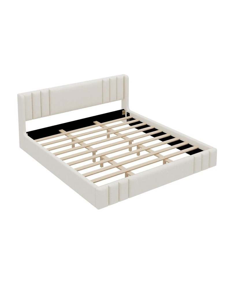Streamdale Furniture King Size Upholstered Platform Bed Frame