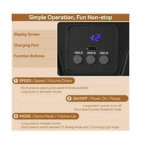 Artudatech Music Boxing Machine - Bluetooth, Led Lights, 5 Speed Levels, Wall-Mount Punching Game