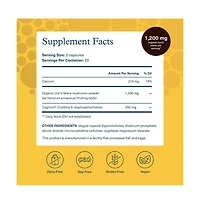 Youtheory Lion's Mane Plus Mushroom Supplement with Cognizin Offers Focus and Brain Support 60 Vegetarian Capsules