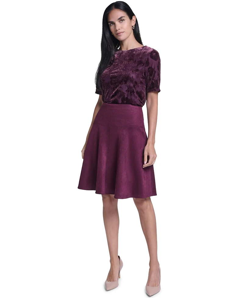 Calvin Klein Women's A-Line High-Waisted Knee-Length Skirt