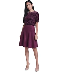 Calvin Klein Women's A-Line High-Waisted Knee-Length Skirt