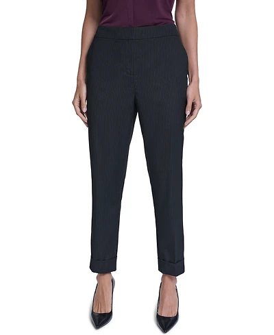 Calvin Klein Women's Rolled-Cuff Straight-Leg Pants