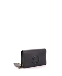 Pre-Owned Gucci Soho Wallet on Chain Leather