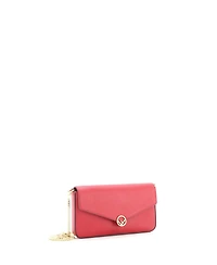 Pre-Owned Fendi Small F Is Fendi Envelope Chain Clutch Leather