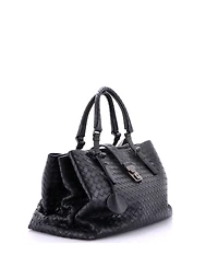 Pre-Owned Bottega Veneta Medium Roma Bag Intrecciato Nappa