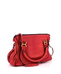 Pre-Owned Chloe Large Marcie Braided Satchel Leather