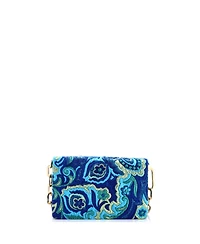 Pre-Owned Dolce and Gabbana Small Dg Girls Flap Bag Metallic Fabric