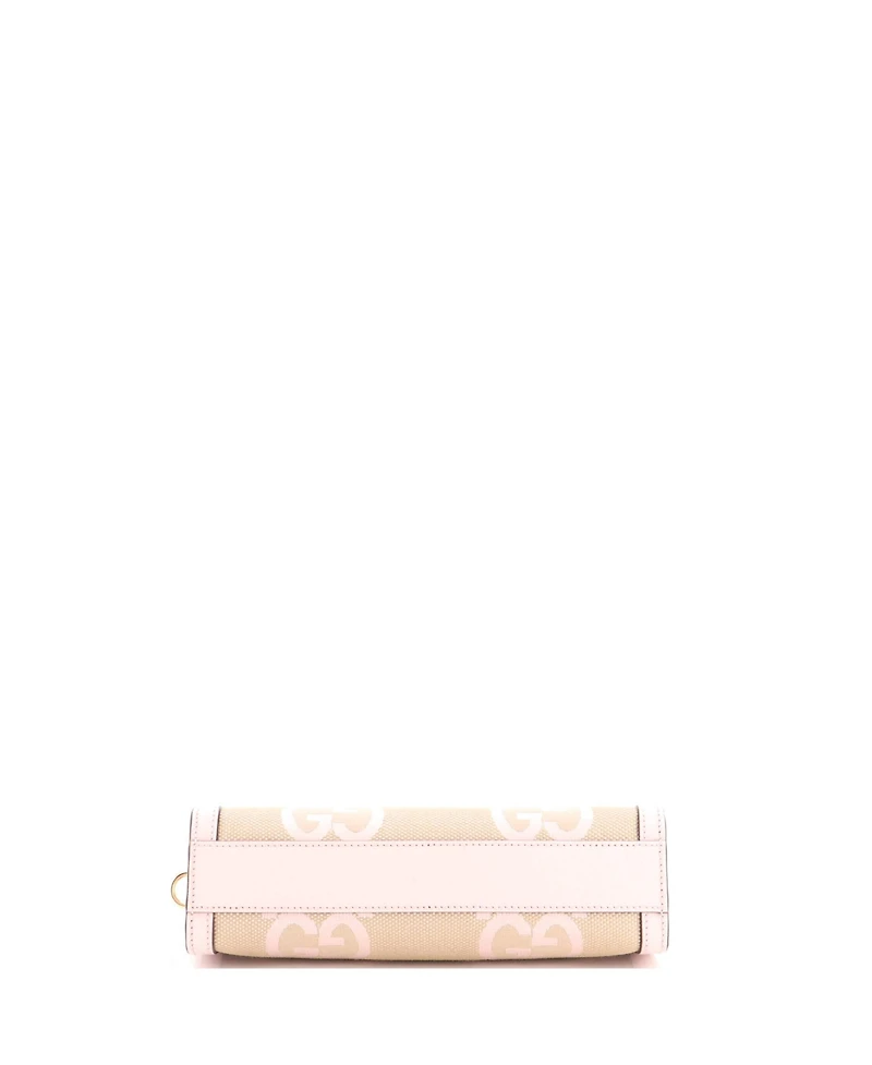Pre-Owned Gucci Small Ophidia Chain Shoulder Bag Jumbo Gg Canvas with Leather