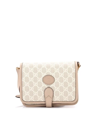 Pre-Owned Gucci Mini Interlocking G Patch Messenger Bag Gg Coated Canvas