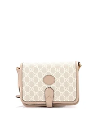 Pre-Owned Gucci Mini Interlocking G Patch Messenger Bag Gg Coated Canvas