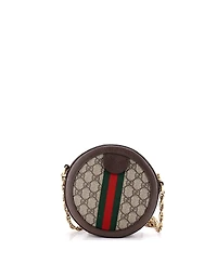Pre-Owned Gucci Mini Ophidia Round Shoulder Bag Gg Coated Canvas
