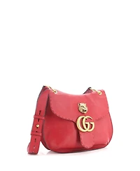 Pre-Owned Gucci Medium Gg Marmont Animalier Shoulder Bag Leather