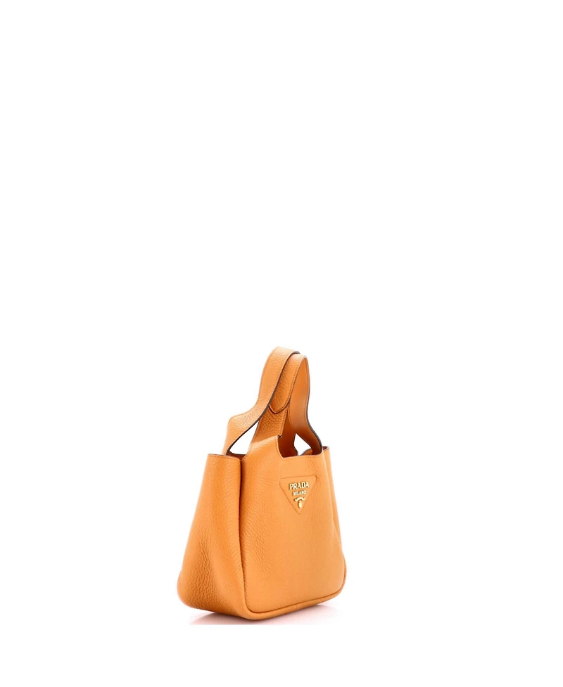 Pre-Owned Prada Mini Flou Dynamique Open Tote Vitello Daino