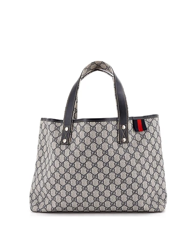 Pre-Owned Gucci Medium Web Loop Tote Gg Coated Canvas
