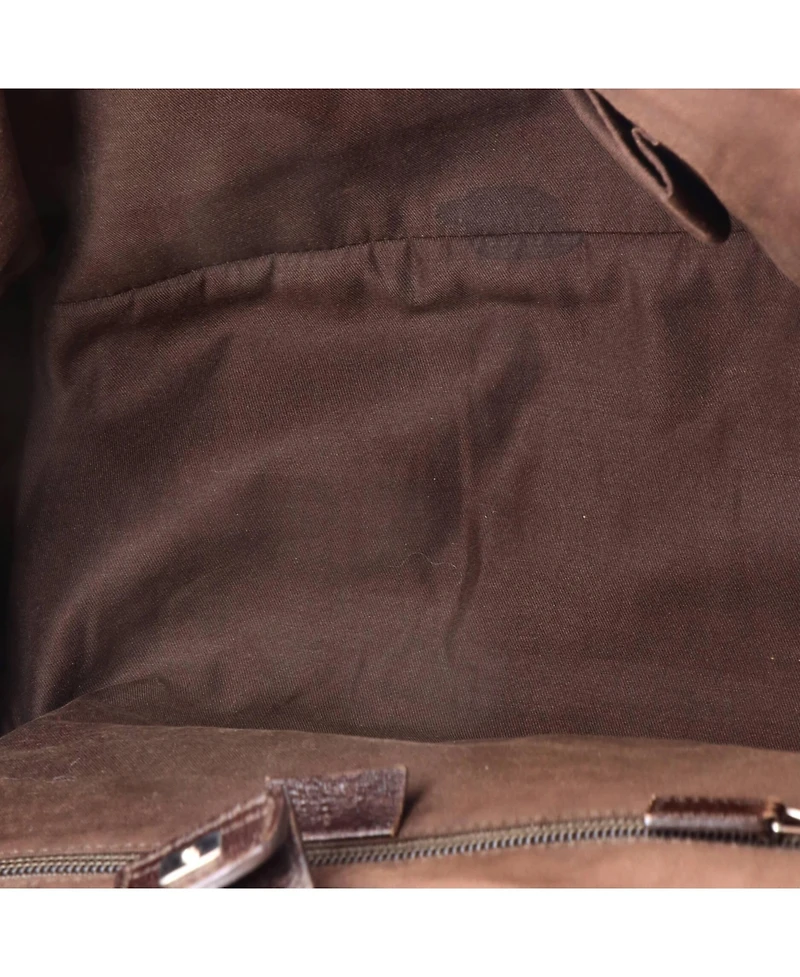 Pre-Owned Gucci Medium Double Pocket Web Handle Tote Gg Canvas