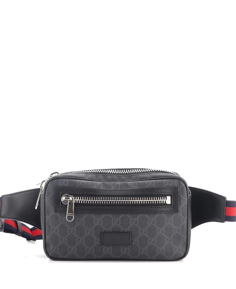 Pre-Owned Gucci Small Soft Zip Belt Bag Gg Coated Canvas