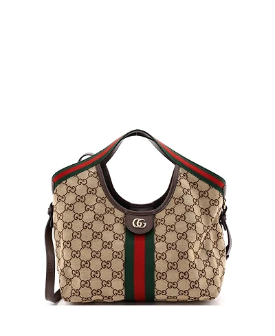 Pre-Owned Gucci Small Giglio Tote Gg Canvas