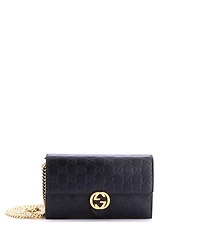 Pre-Owned Gucci Icon Wallet on Chain Guccissima Leather