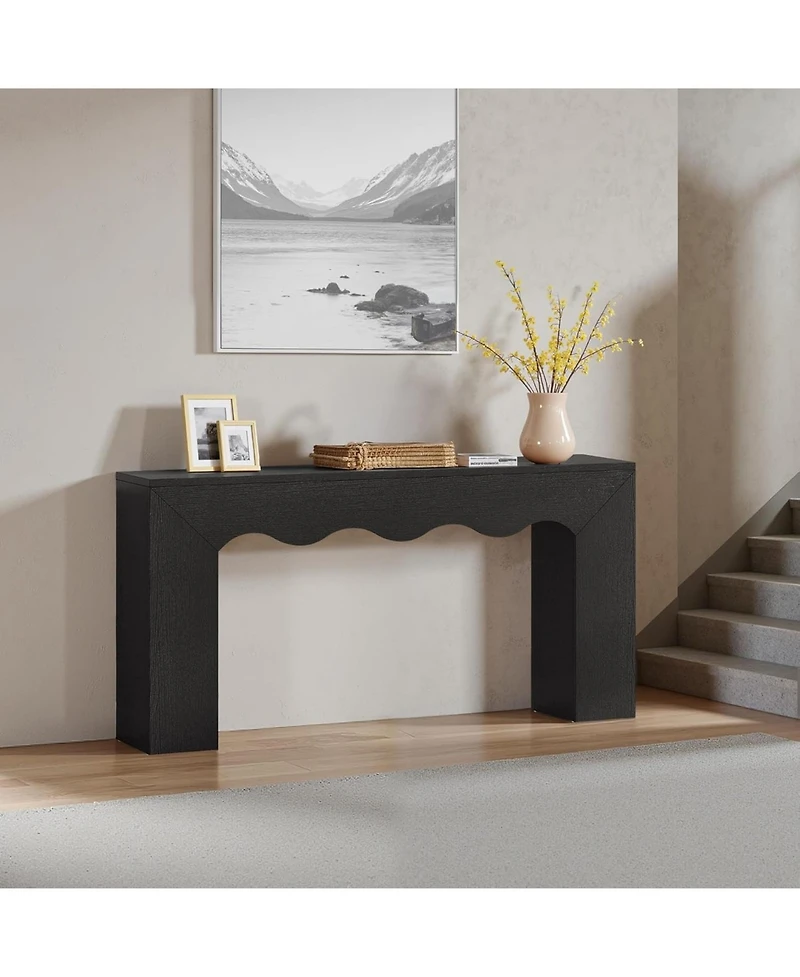 Tribesigns 63" Farmhouse Console Table with Storage