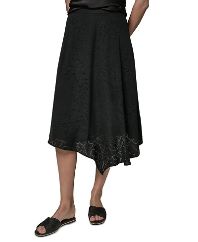 Donna Karan New York Women's Laser Cut High-Low Skirt